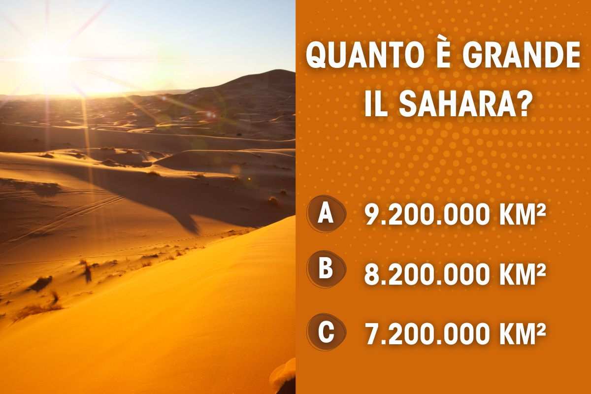 Quanto è grande il deserto del Sahara