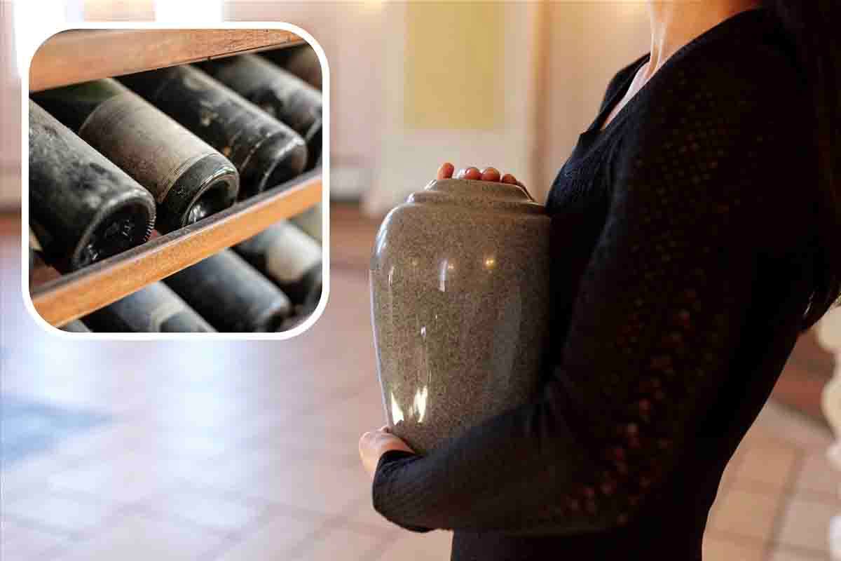 Trovato del vino in una urna funeraria