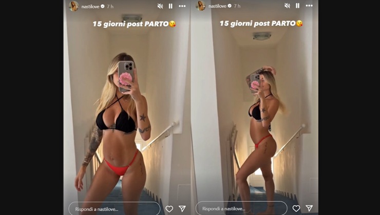 Chiara Nasti 15 giorni dopo il parto